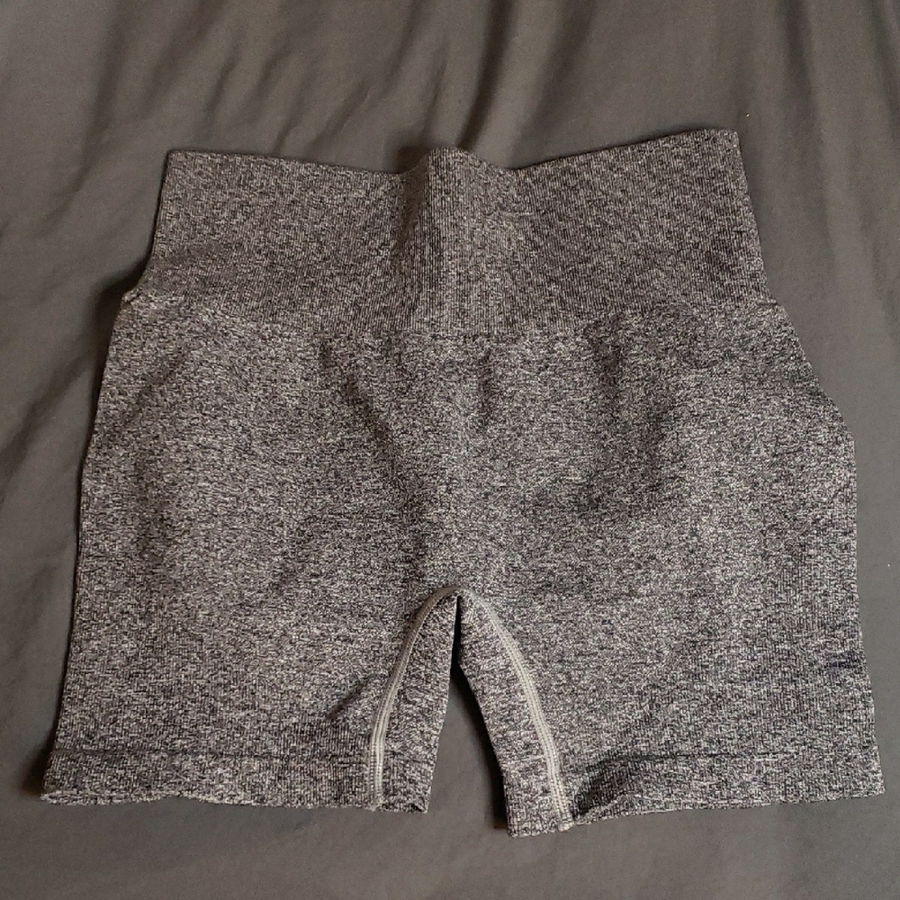 Women's Gray High-Waisted Shorts 💚🩵🩷